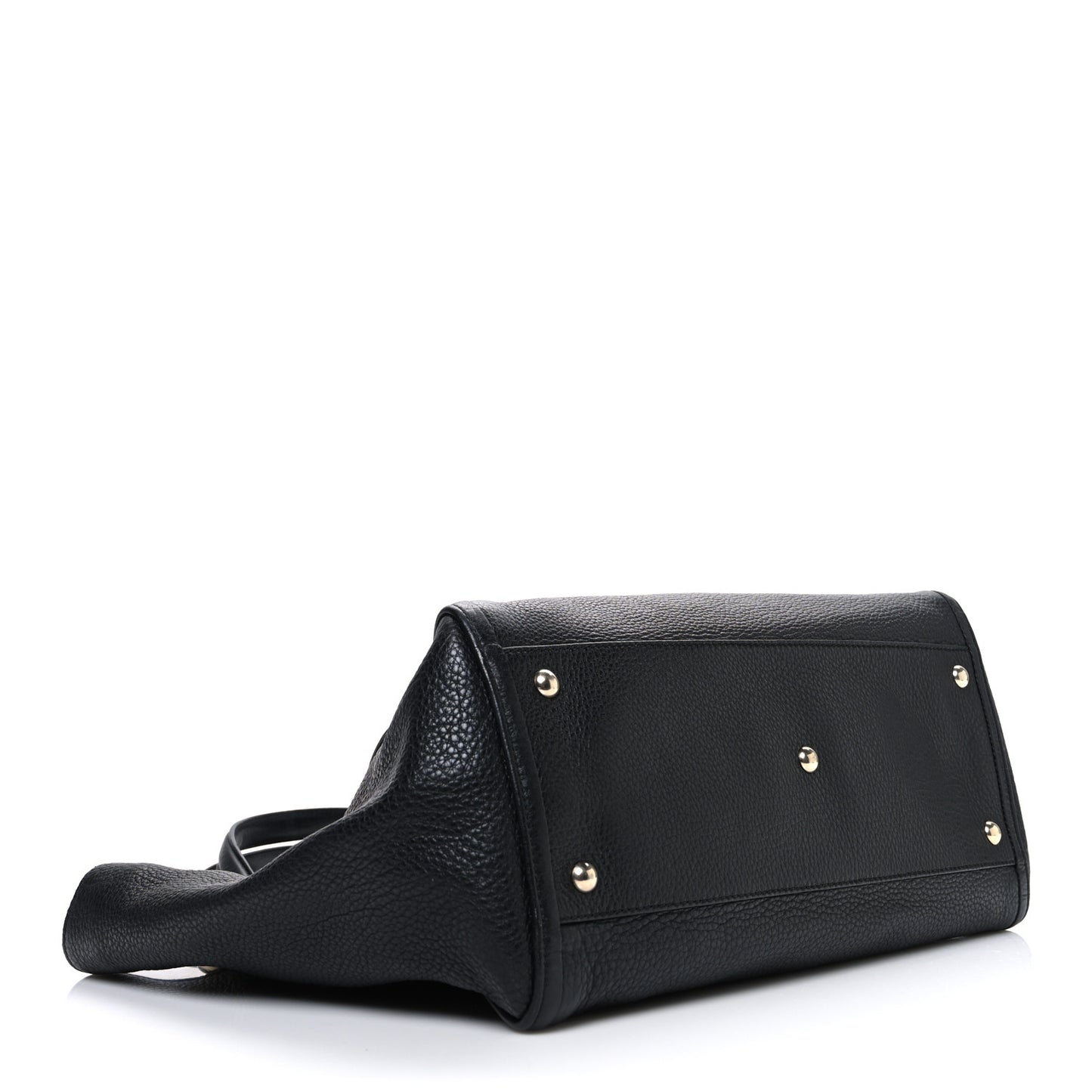 Pebbled Calfskin Medium Soho Shoulder Bag Black