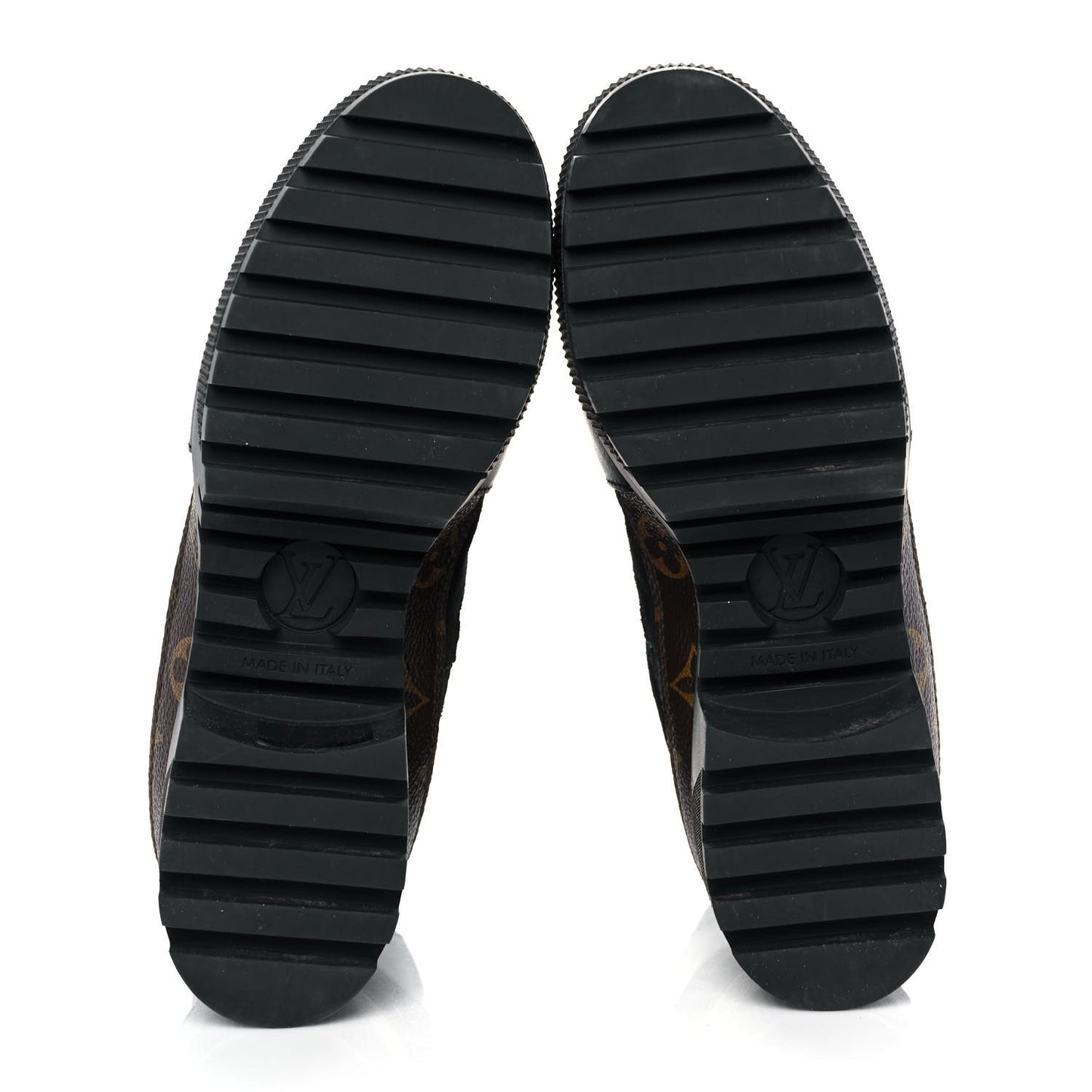 Suede Calfskin Monogram Laureate Platform Desert Boots 37 Black