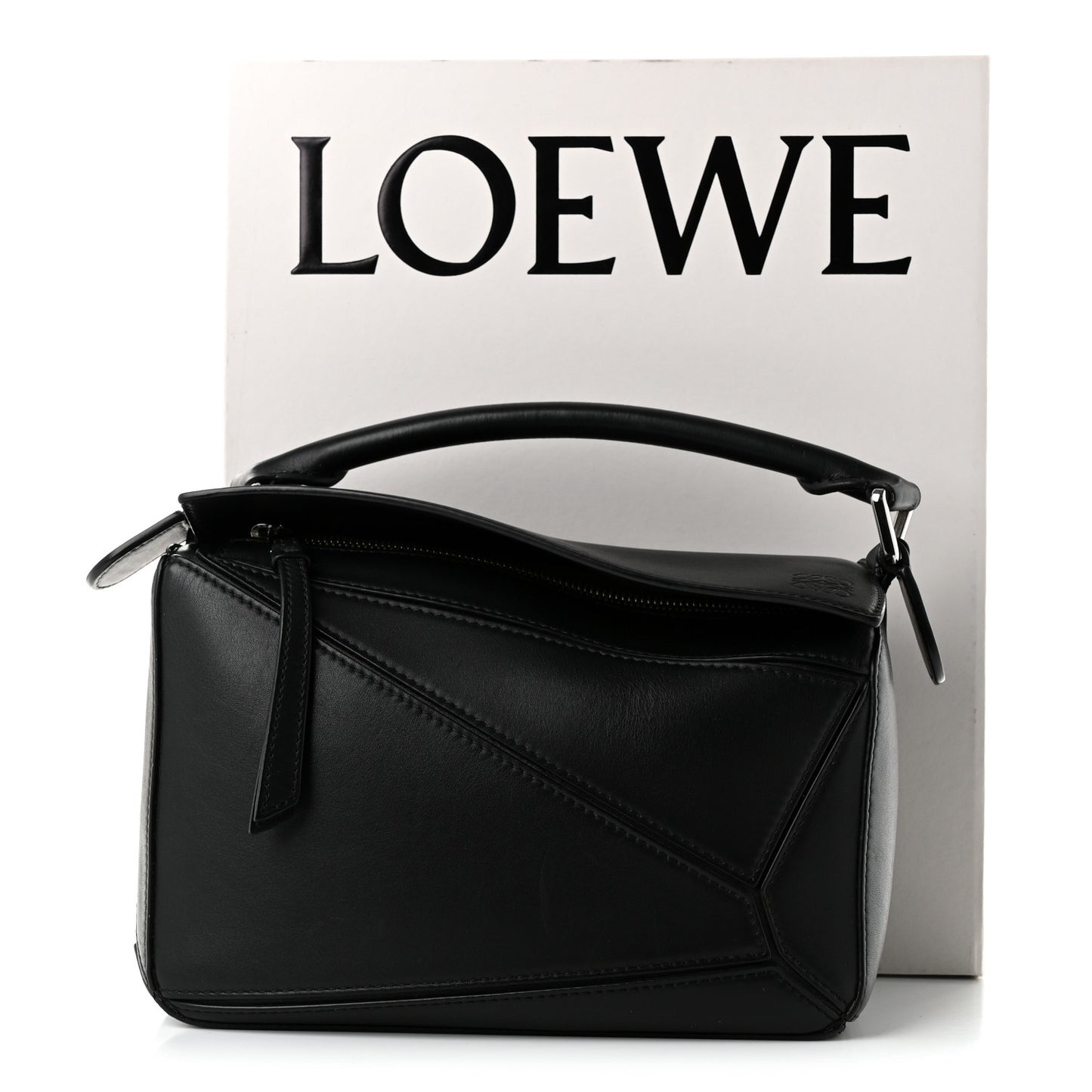 Calfskin Small Puzzle Bag Black