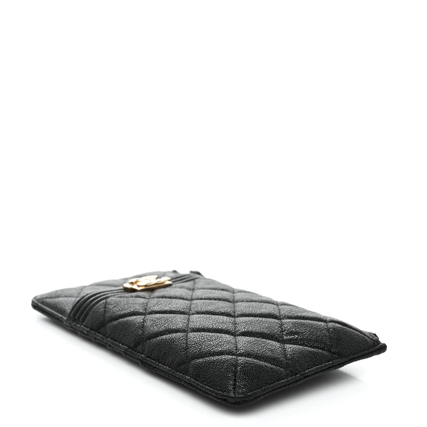 Caviar Quilted Boy iPhone Pouch Black