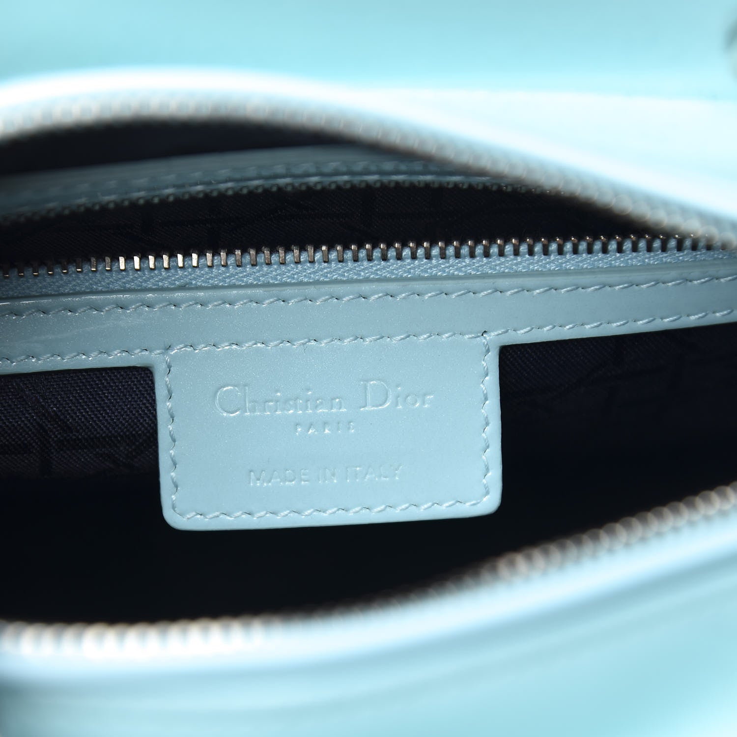 Christian Dior Patent Cannage Medium Lady Dior Light Blue 10 of 12