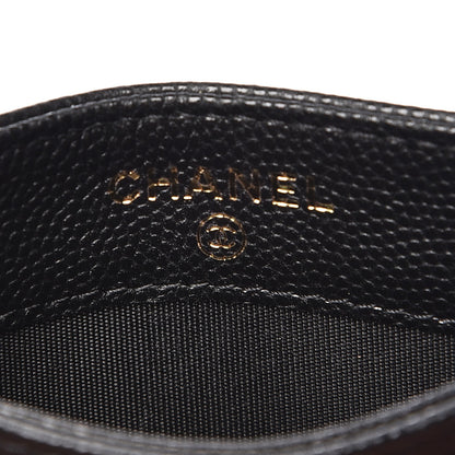 Chanel Caviar Camellia Embossed Card Holder Black 6 of 9