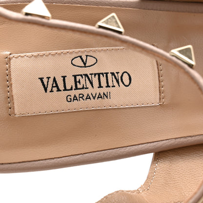 Valentino Garavani Patent Nappa Rockstud Ankle Strap 100mm Pumps 40 Poudre 6 of 11