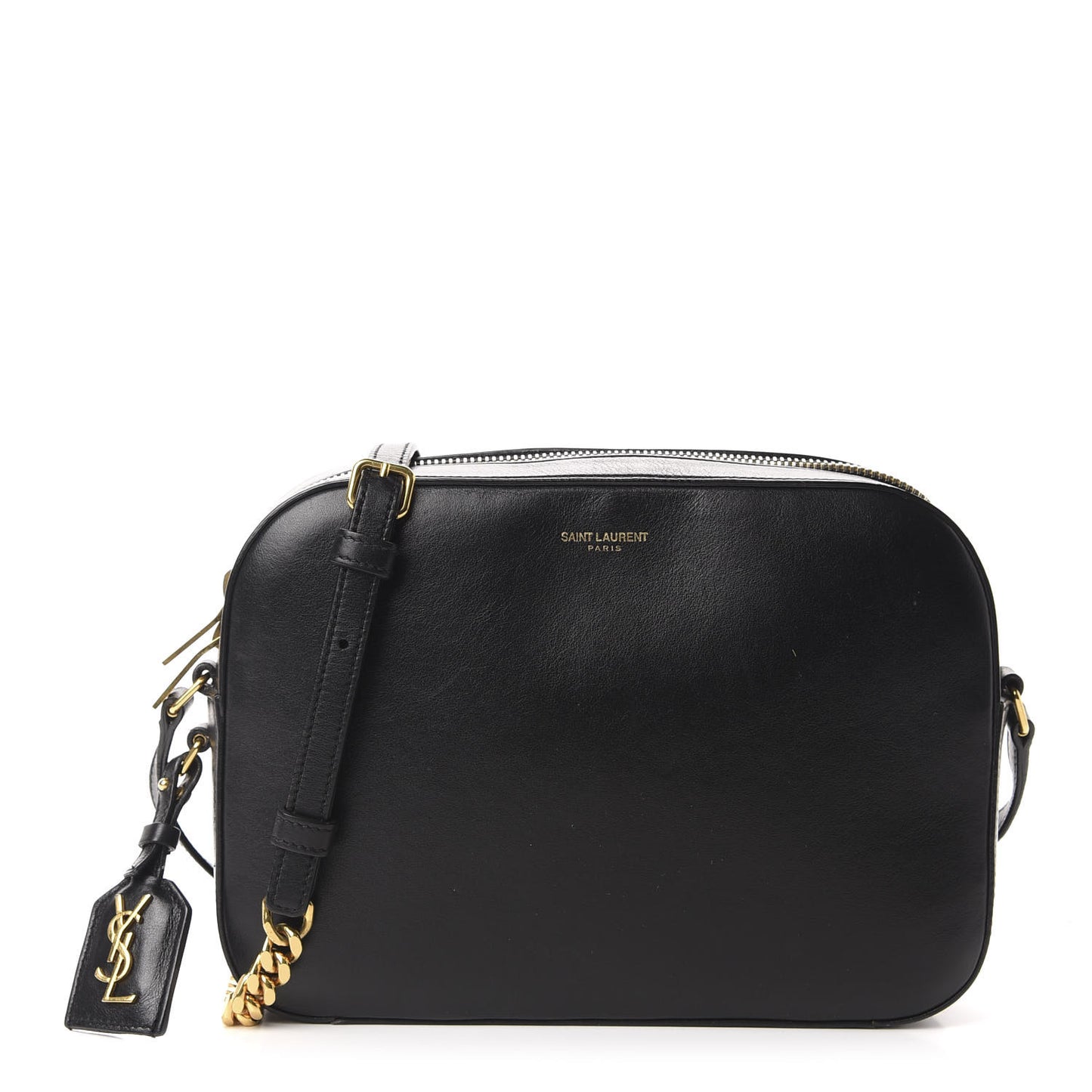 Calfskin Medium Classic Monogram Camera Bag Black