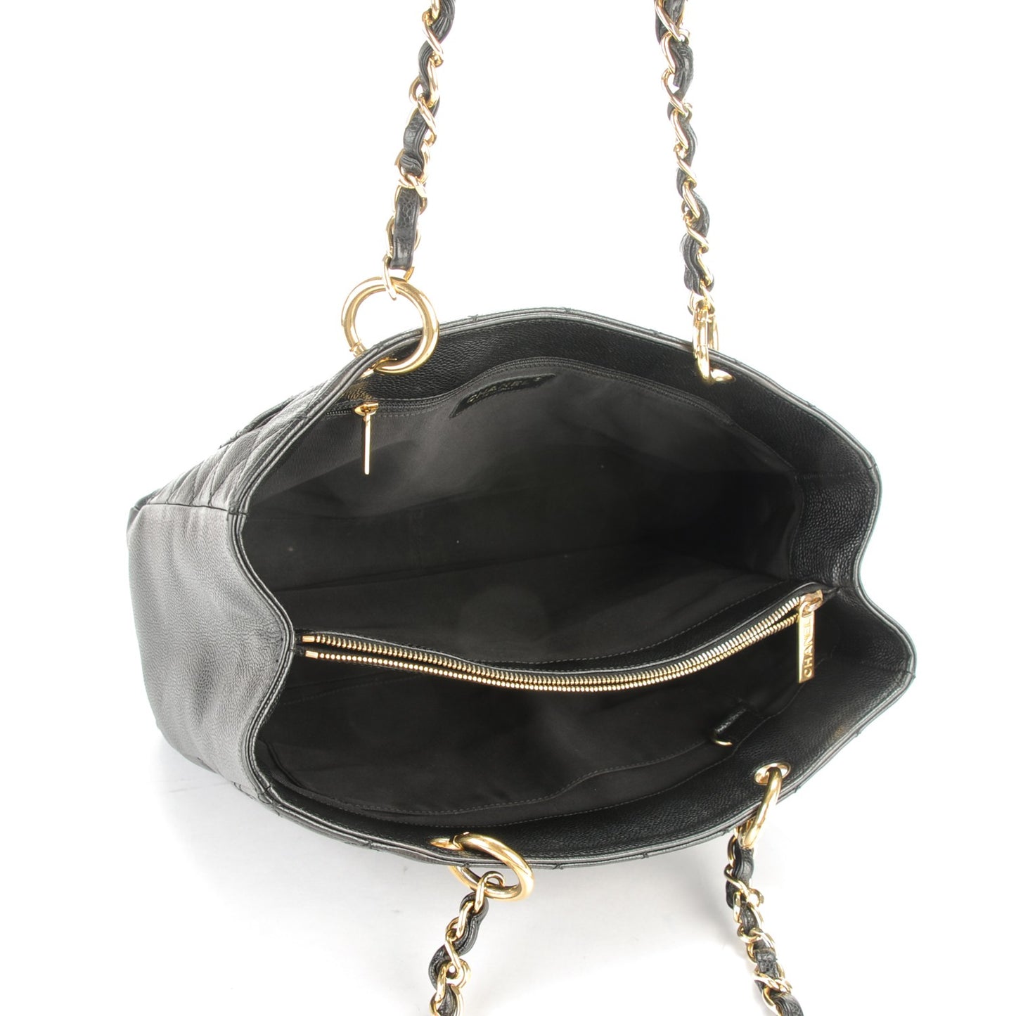 Caviar Quilted Grand Shopping Tote GST Black