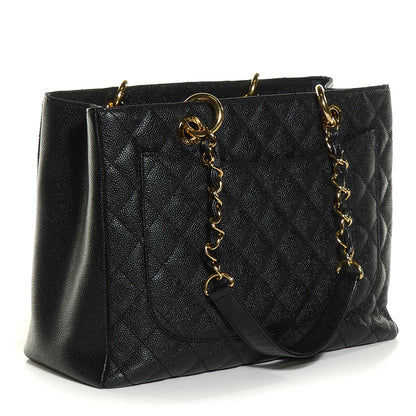 Chanel Caviar Quilted Grand Shopping Tote GST Black 3 of 7