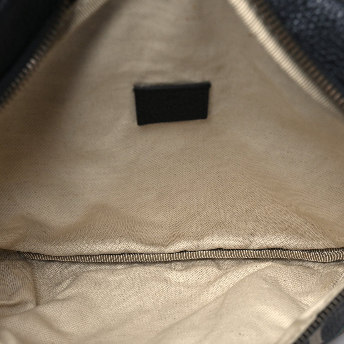 Grained Calfskin Logo Belt Bag Black