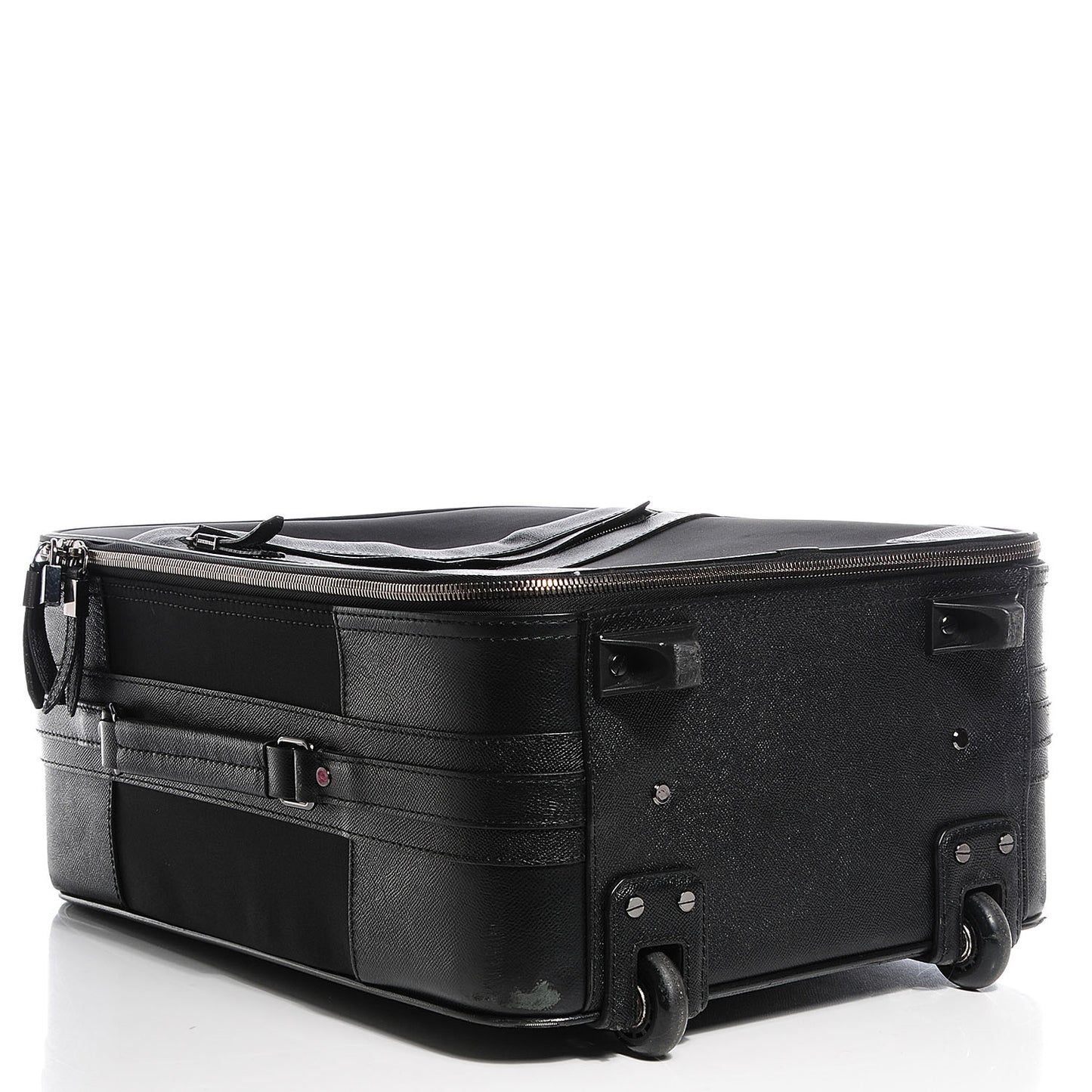 Smoked Check Carry-On Suitcase Black