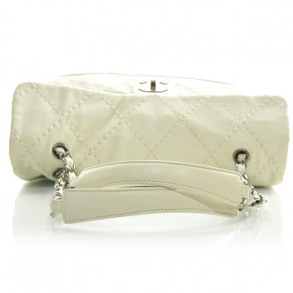 Chanel Calfskin Stitched Large Expandable Flap Bag White 6 of 13