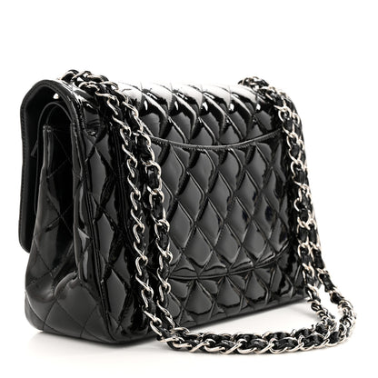 Chanel Patent Quilted Jumbo Single Flap Black 3 of 12