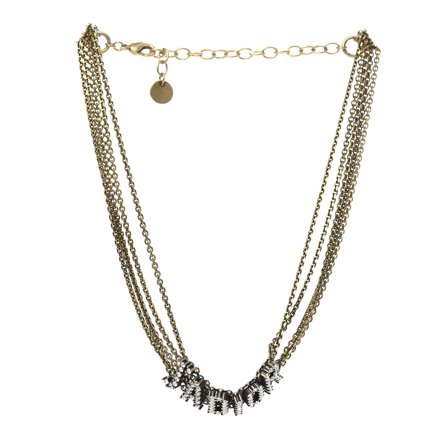 Christian Dior Metal J'Adior Choker Necklace Aged Gold 3 of 4
