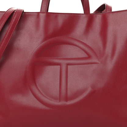 Telfar Vegan Leather Large Shopping Bag Oxblood 8 of 15