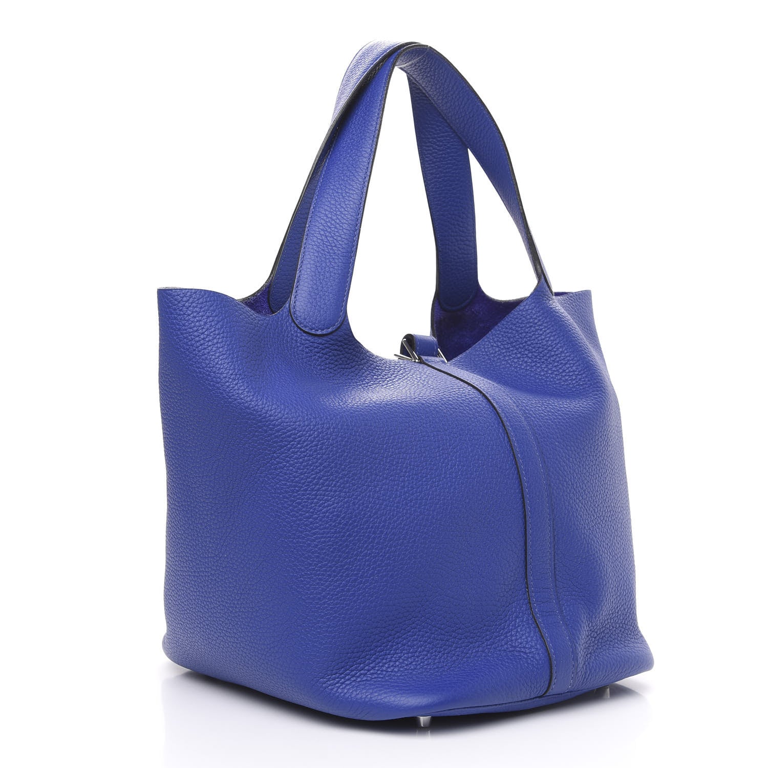 Hermes Taurillon Clemence Picotin Lock 26 GM Bleu Electrique 3 of 10