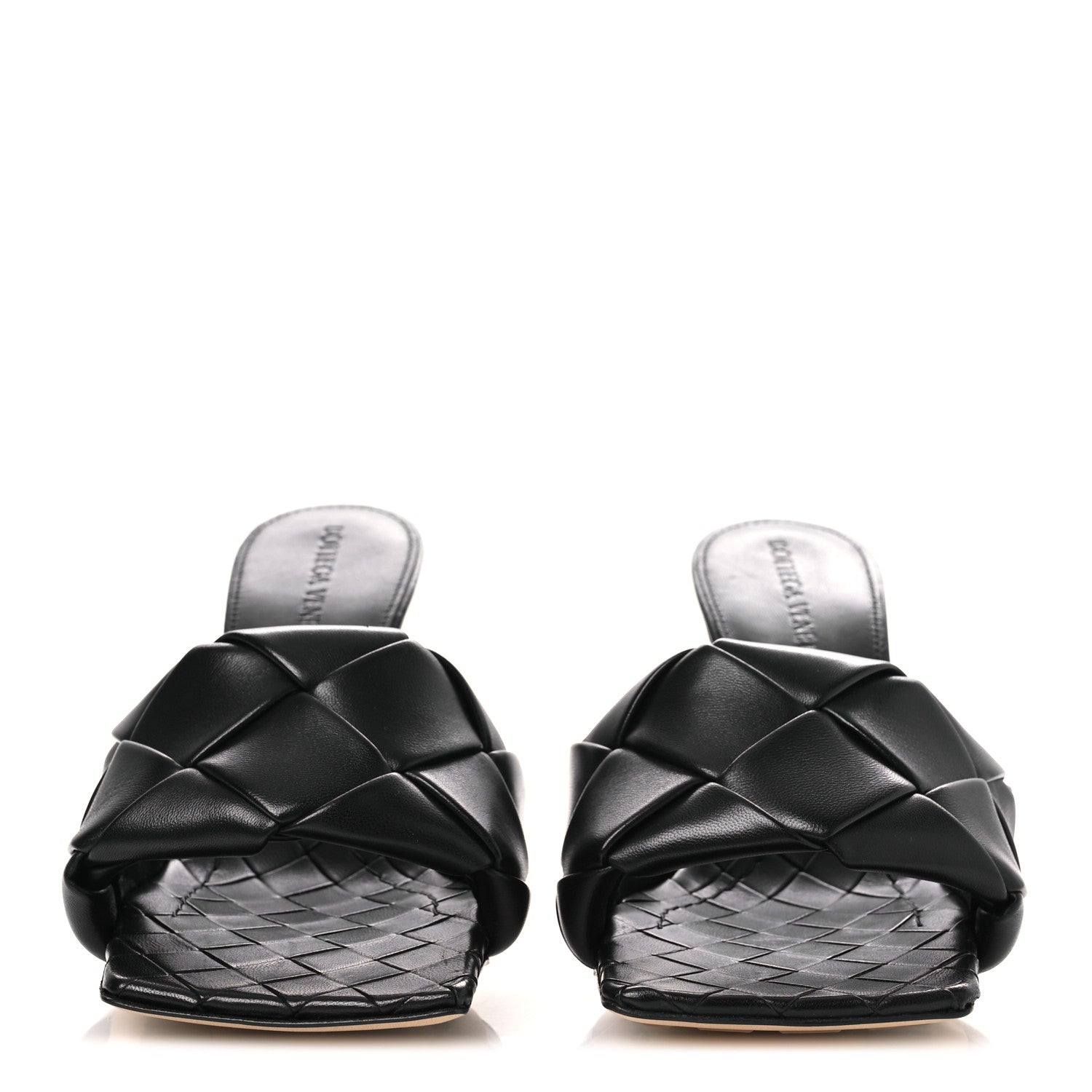 Bottega Veneta Nappa Maxi Intrecciato Lido Mule Sandals 37.5 Black 3 of 9