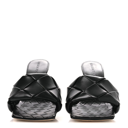 Bottega Veneta Nappa Maxi Intrecciato Lido Mule Sandals 37.5 Black 3 of 9
