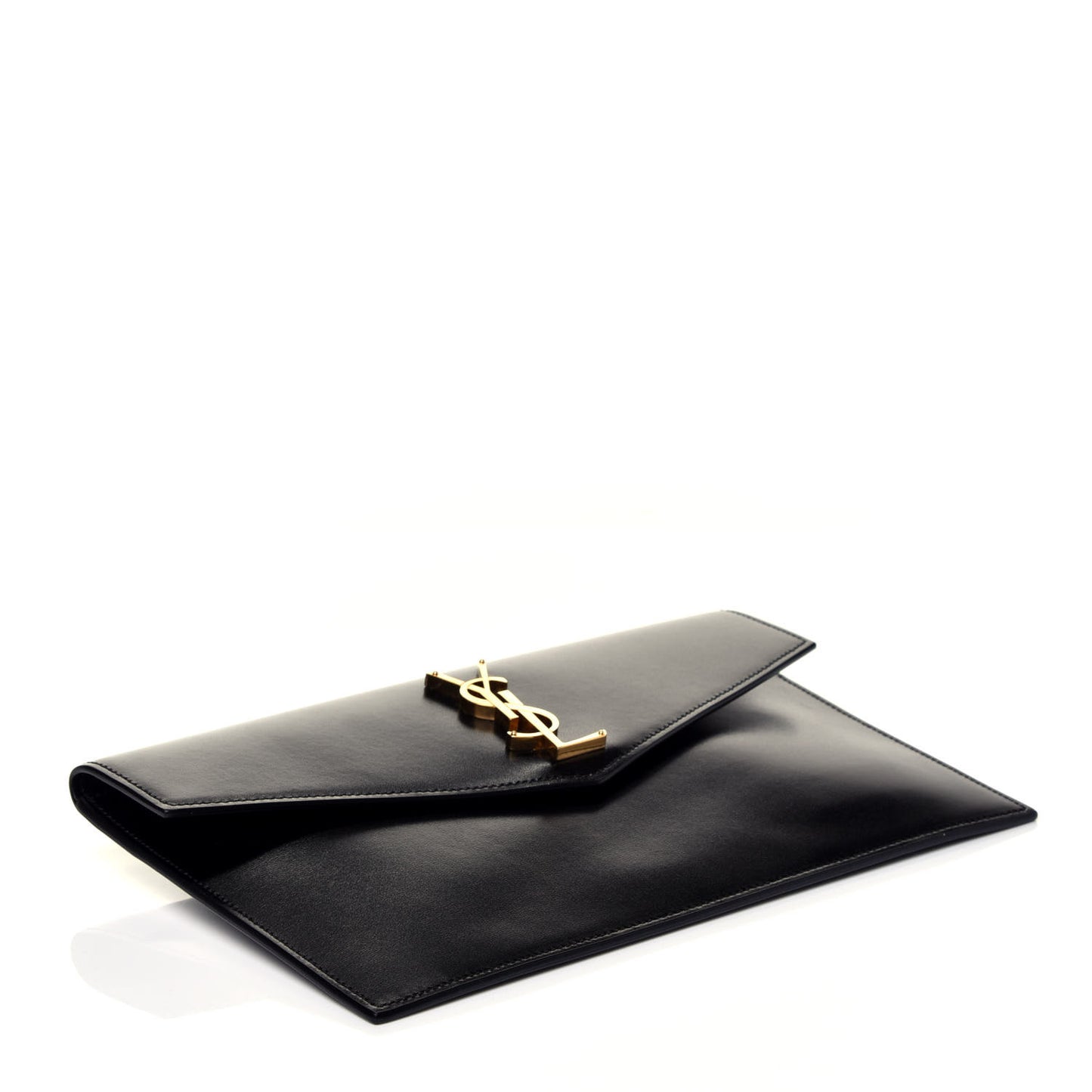 Smooth Shiny Calfskin Monogram Uptown Pouch Black