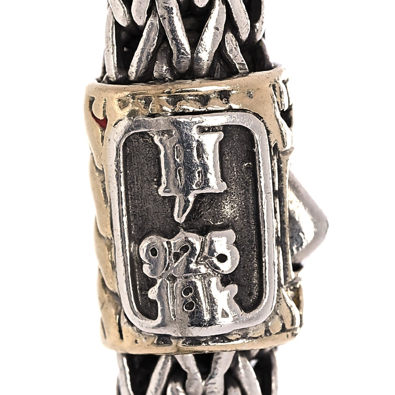 John Hardy Sterling Silver 18K Yellow Gold 6.5mm Classic Chain Bracelet 4 of 4