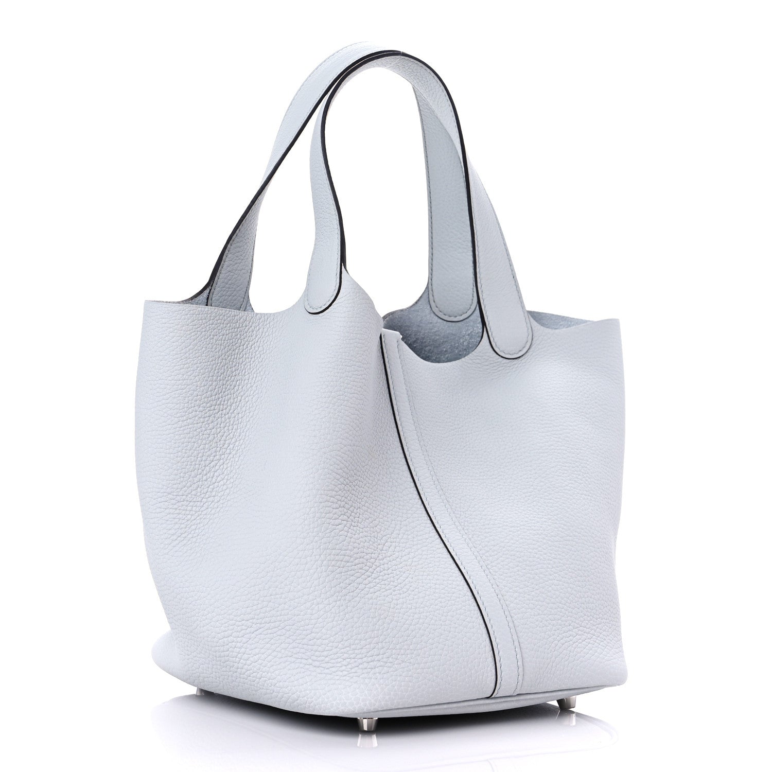 Hermes Taurillon Clemence Picotin Lock 22 MM Bleu Pale 3 of 11