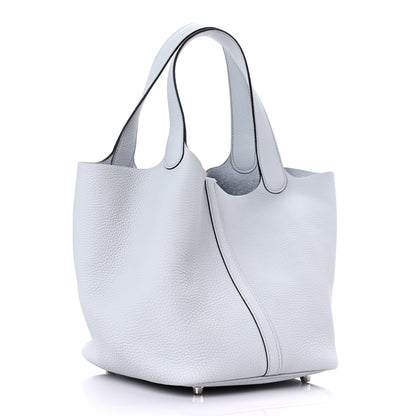 Hermes Taurillon Clemence Picotin Lock 22 MM Bleu Pale 3 of 11
