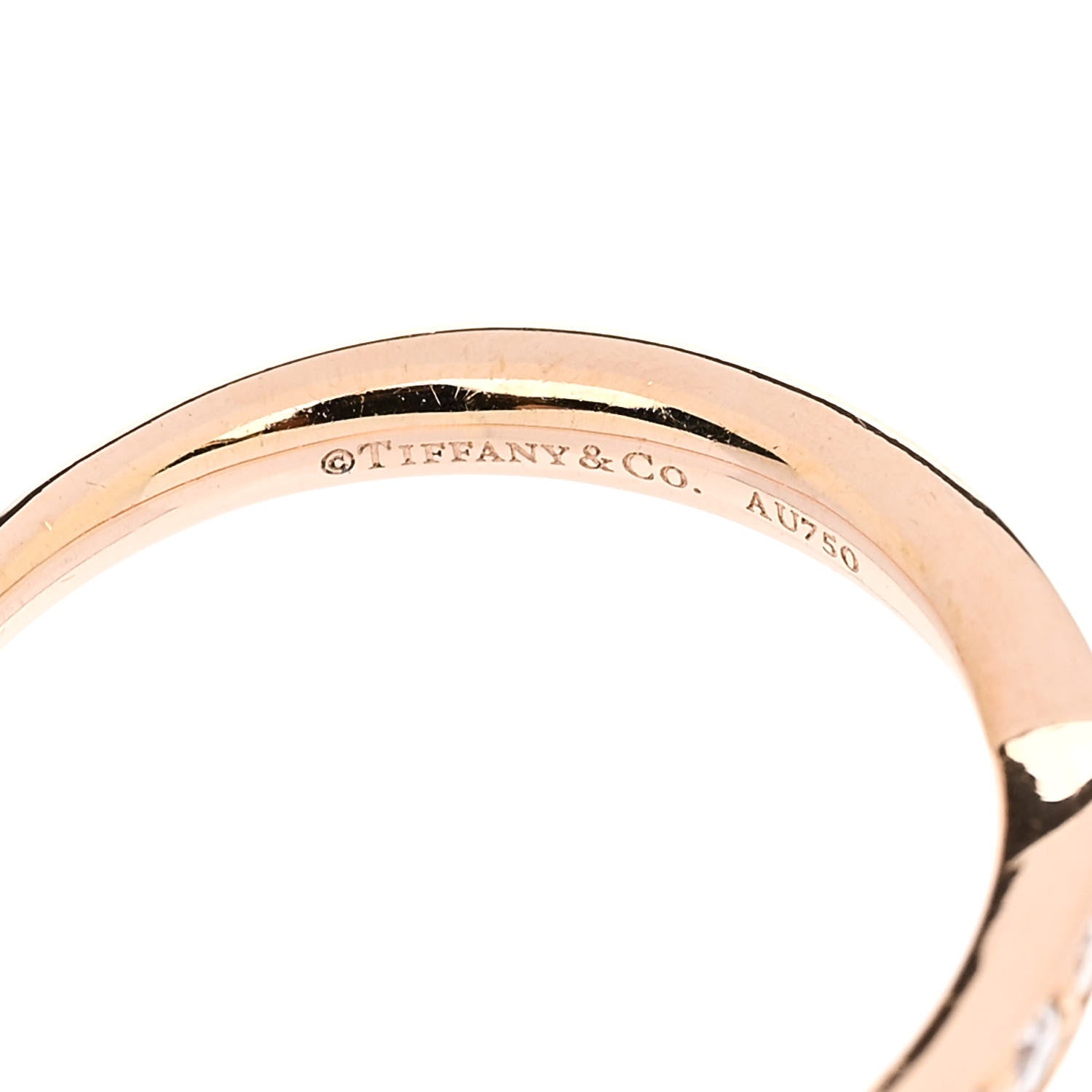 Tiffany 18K Rose Gold Diamond Harmony Band Ring 48 4.5 4 of 4