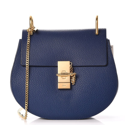 Chloe Grained Lambskin Drew Shoulder Bag Royal Navy 1 of 7