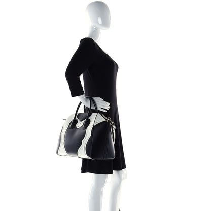 Givenchy Calfskin Brogue Medium Antigona Black White 3 of 13