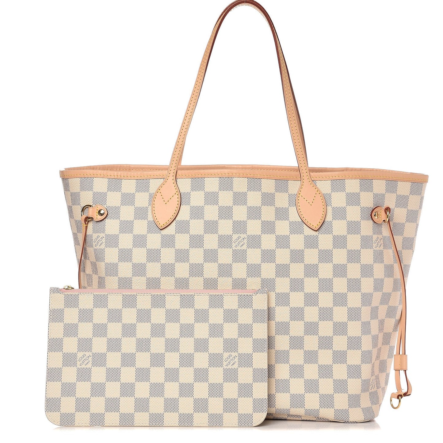 Damier Azur Neo Neverfull MM Rose Ballerine