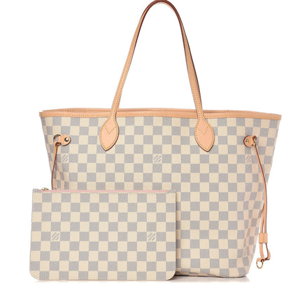 Louis Vuitton Damier Azur Neo Neverfull MM Rose Ballerine 12 of 19