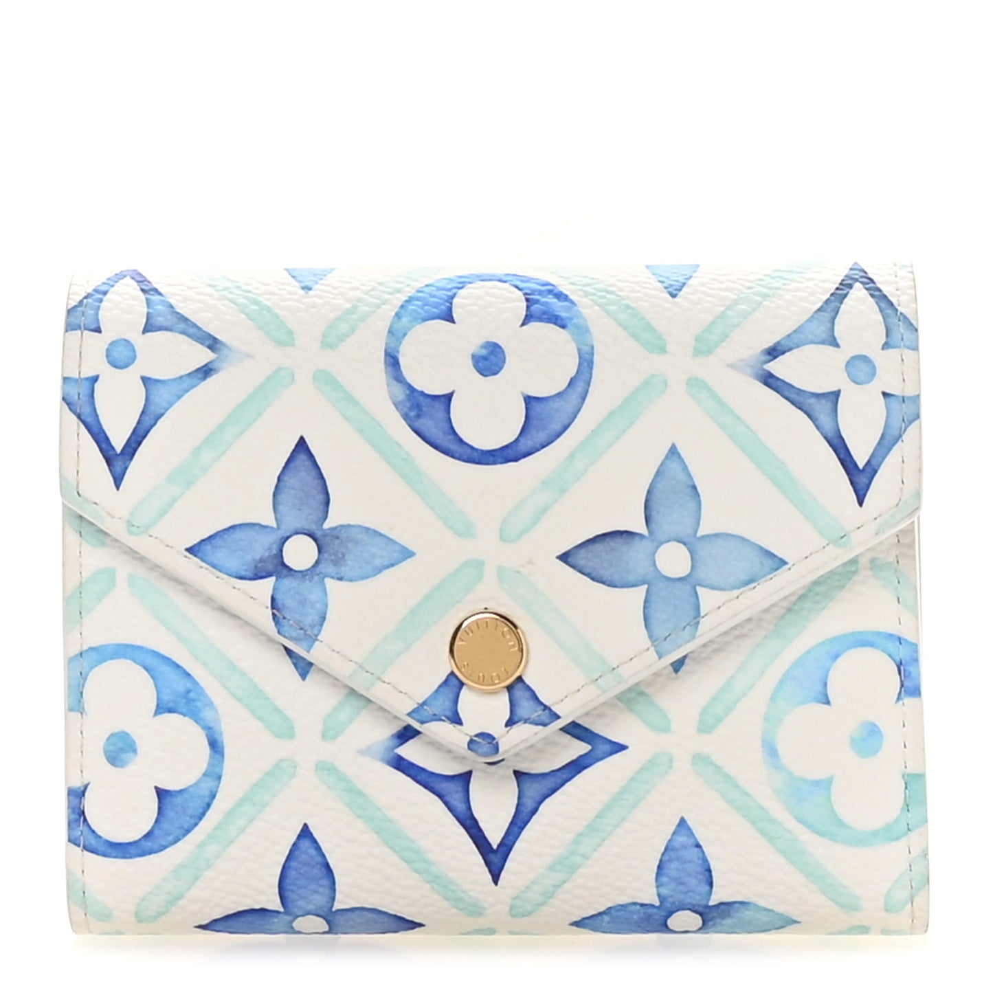 Monogram Tiles By The Pool Victorine Wallet Lagoon Blue