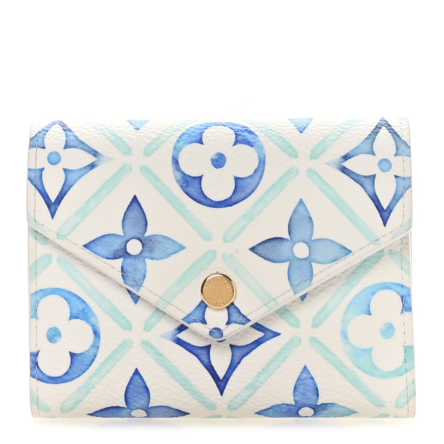Louis Vuitton Monogram Tiles By The Pool Victorine Wallet Lagoon Blue 1 of 7