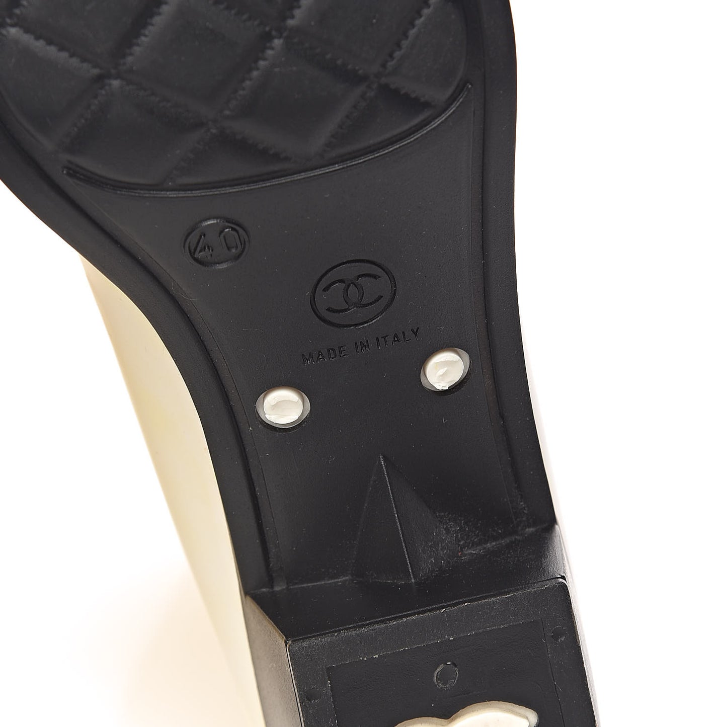 Rubber Camellia Rain Boots 40 White