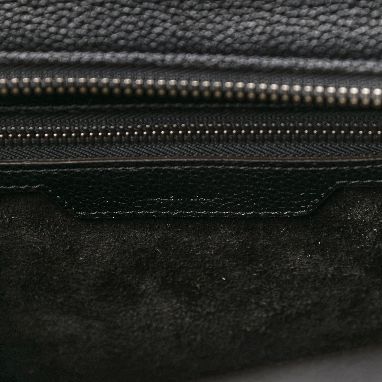 Drummed Calfskin Micro Luggage Black