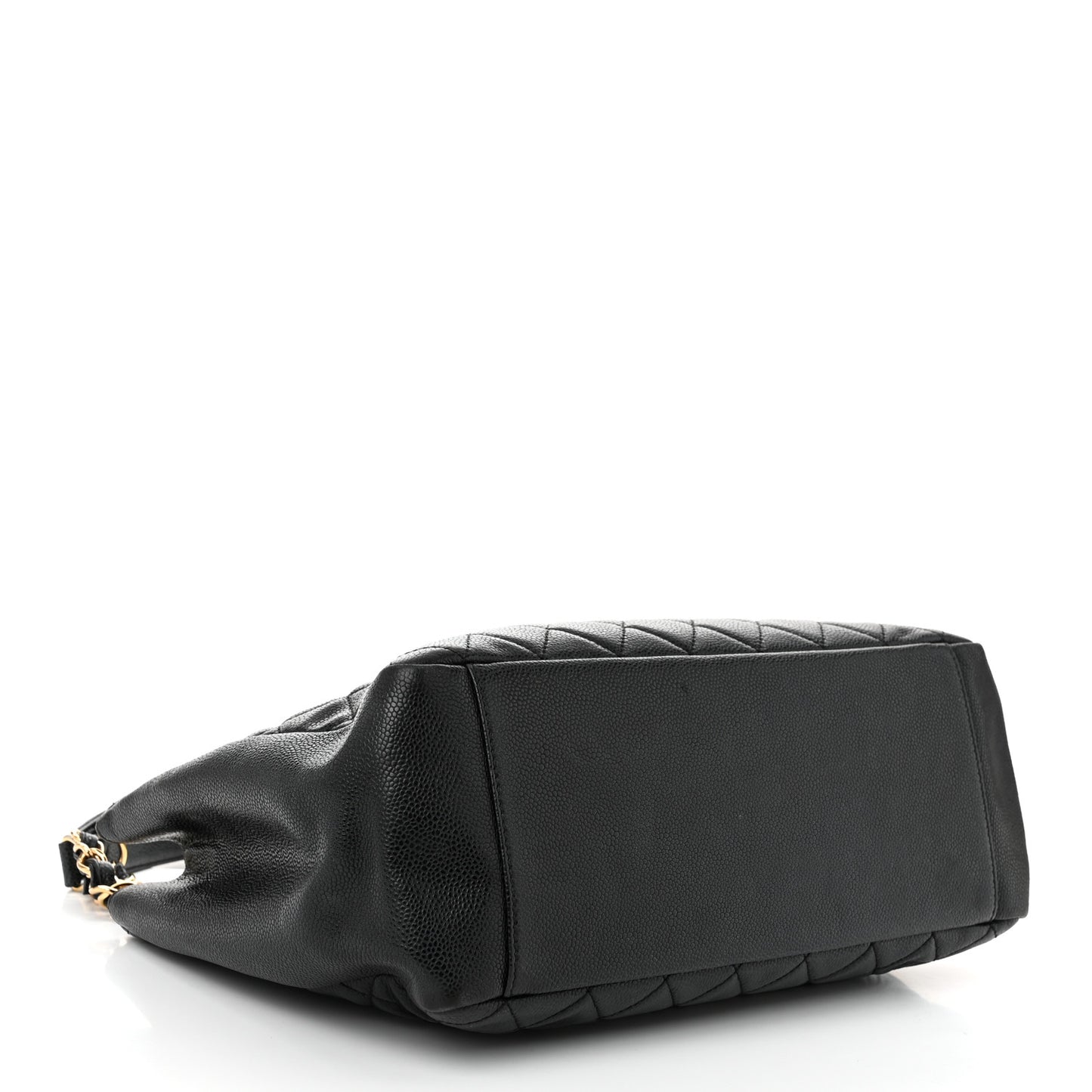 Caviar Quilted Grand Shopping Tote GST Black