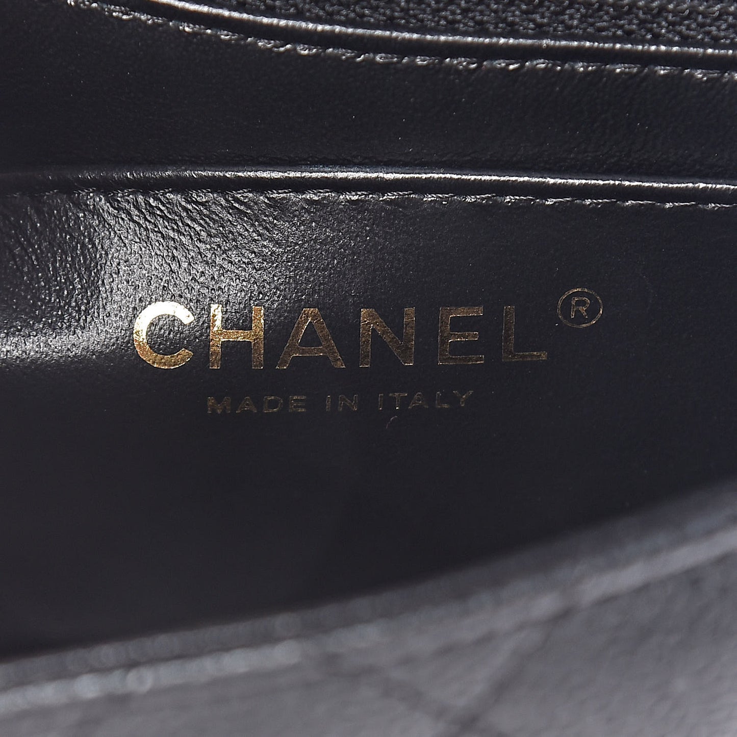 Metallic Caviar Quilted Mini Square Flap Black