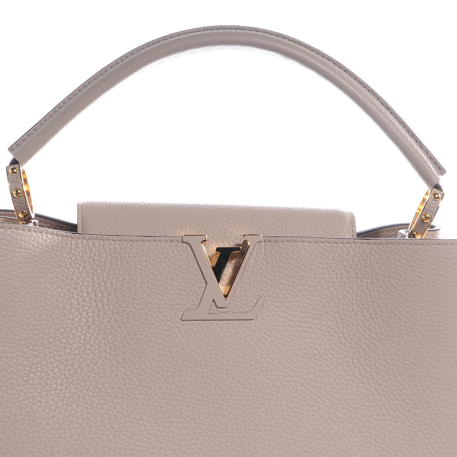 Louis Vuitton Taurillon Capucines MM Galet 5 of 10
