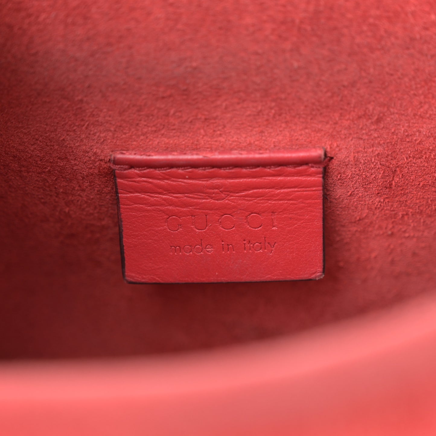 GG Supreme Monogram Suede Crystal Small Dionysus Shoulder Bag Beige Ebony Vulcanic Red