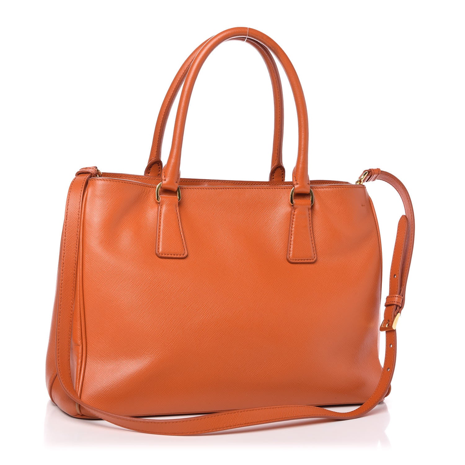 Prada Saffiano Lux Small Tote Papaya 3 of 10