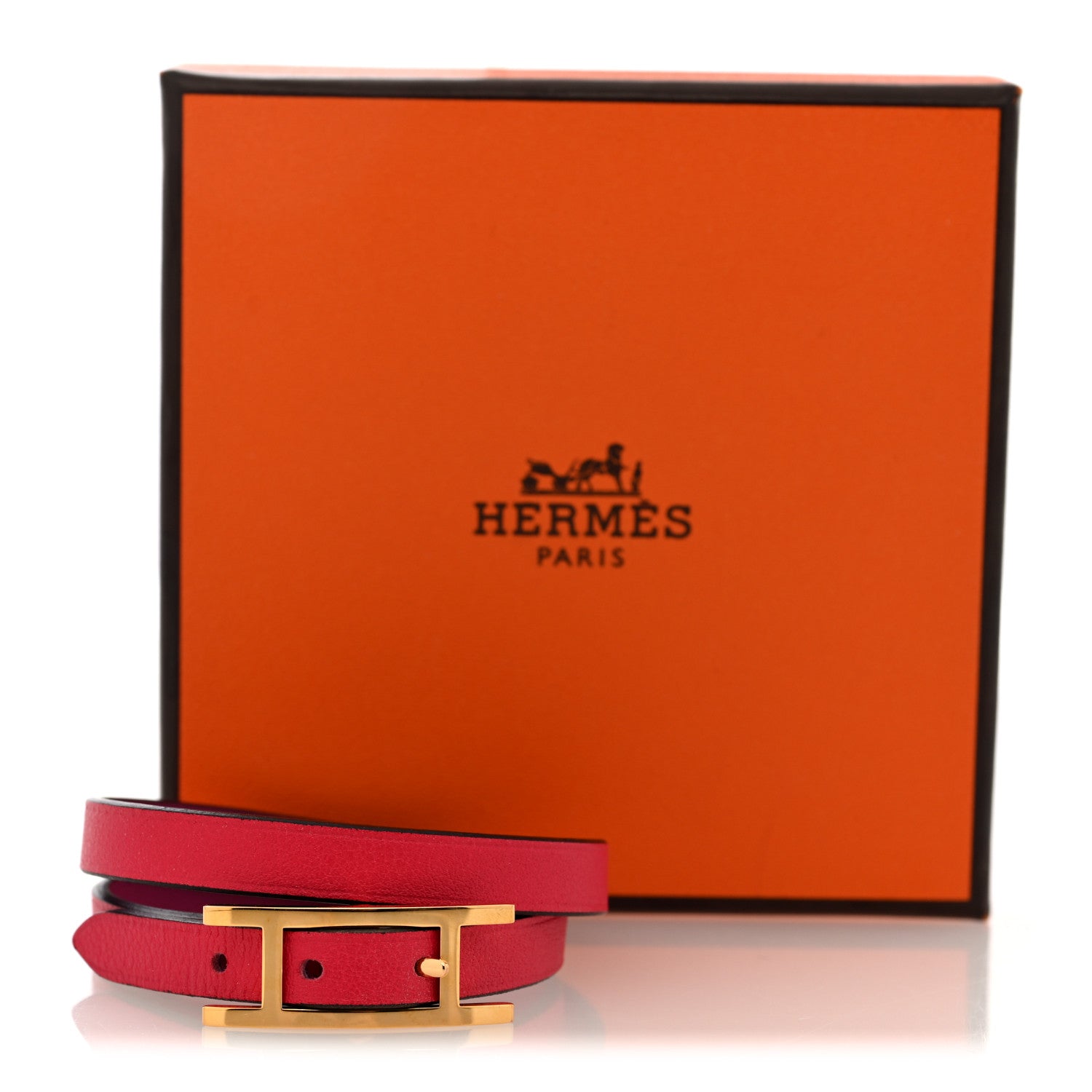 Hermes Swift Behapi Double Tour Bracelet T3 Anemone Tosca 5 of 5