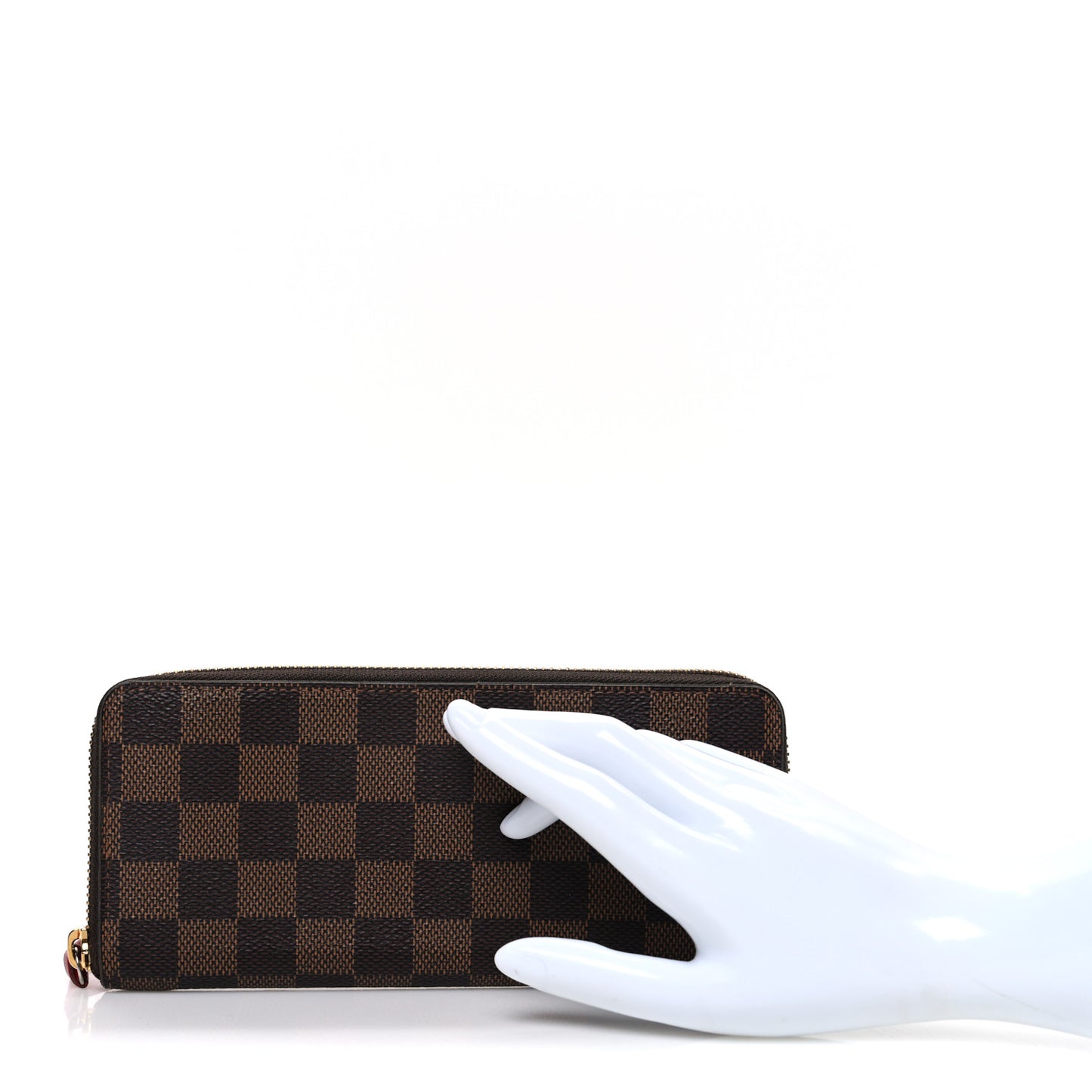 Damier Ebene Clemence Wallet Cherry