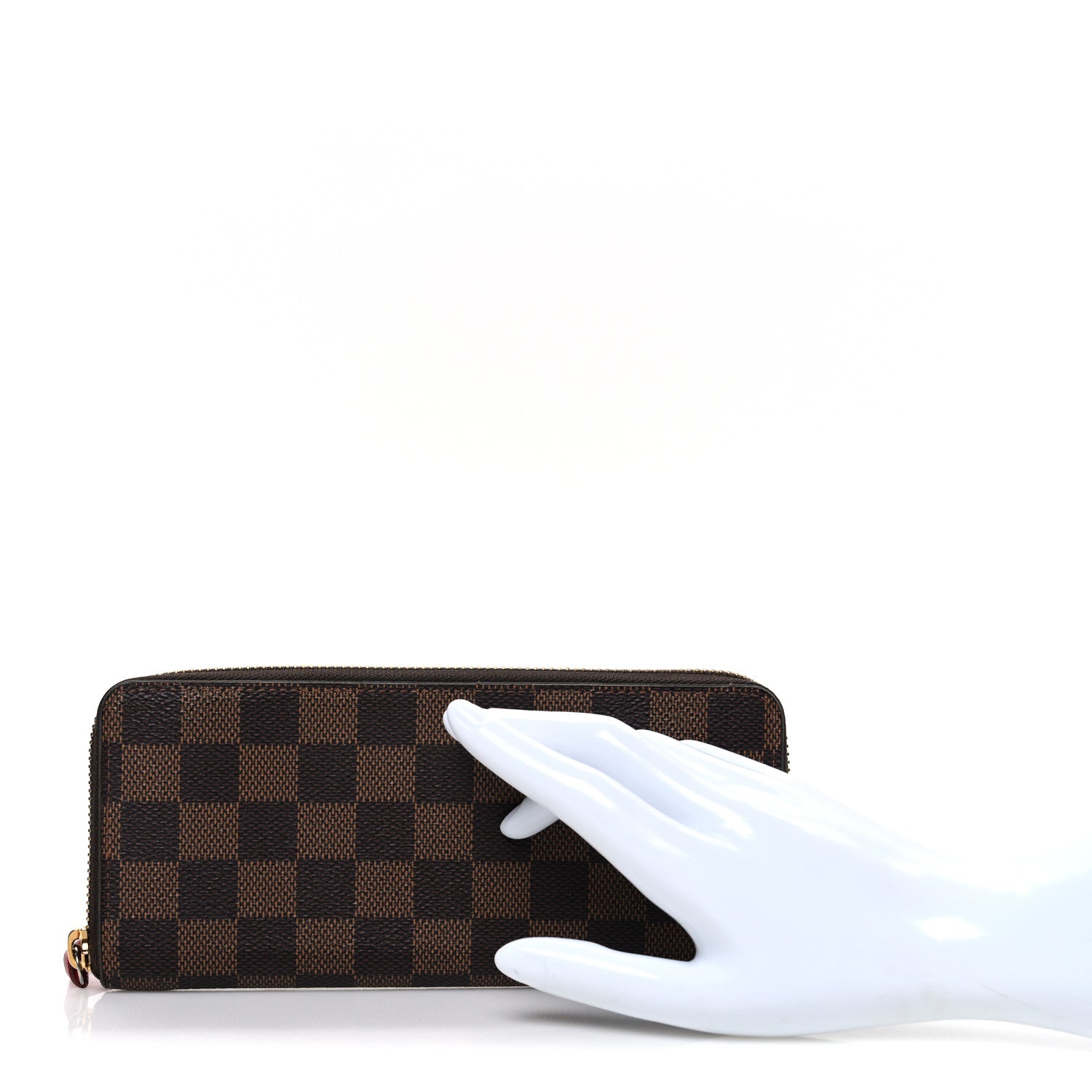 Louis Vuitton Damier Ebene Clemence Wallet Cherry 2 of 6