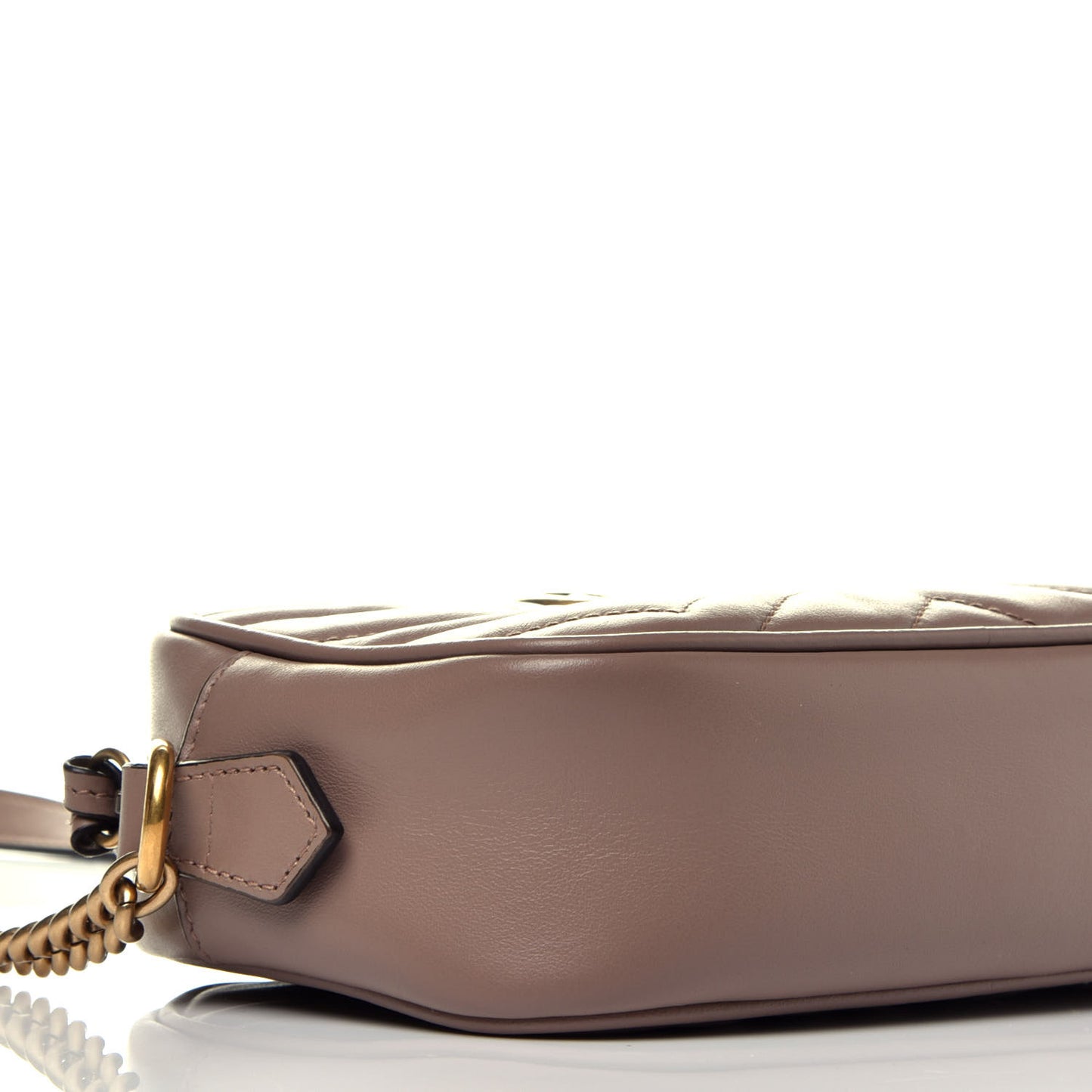 Calfskin Matelasse Mini GG Marmont Chain Shoulder Bag Porcelain Rose