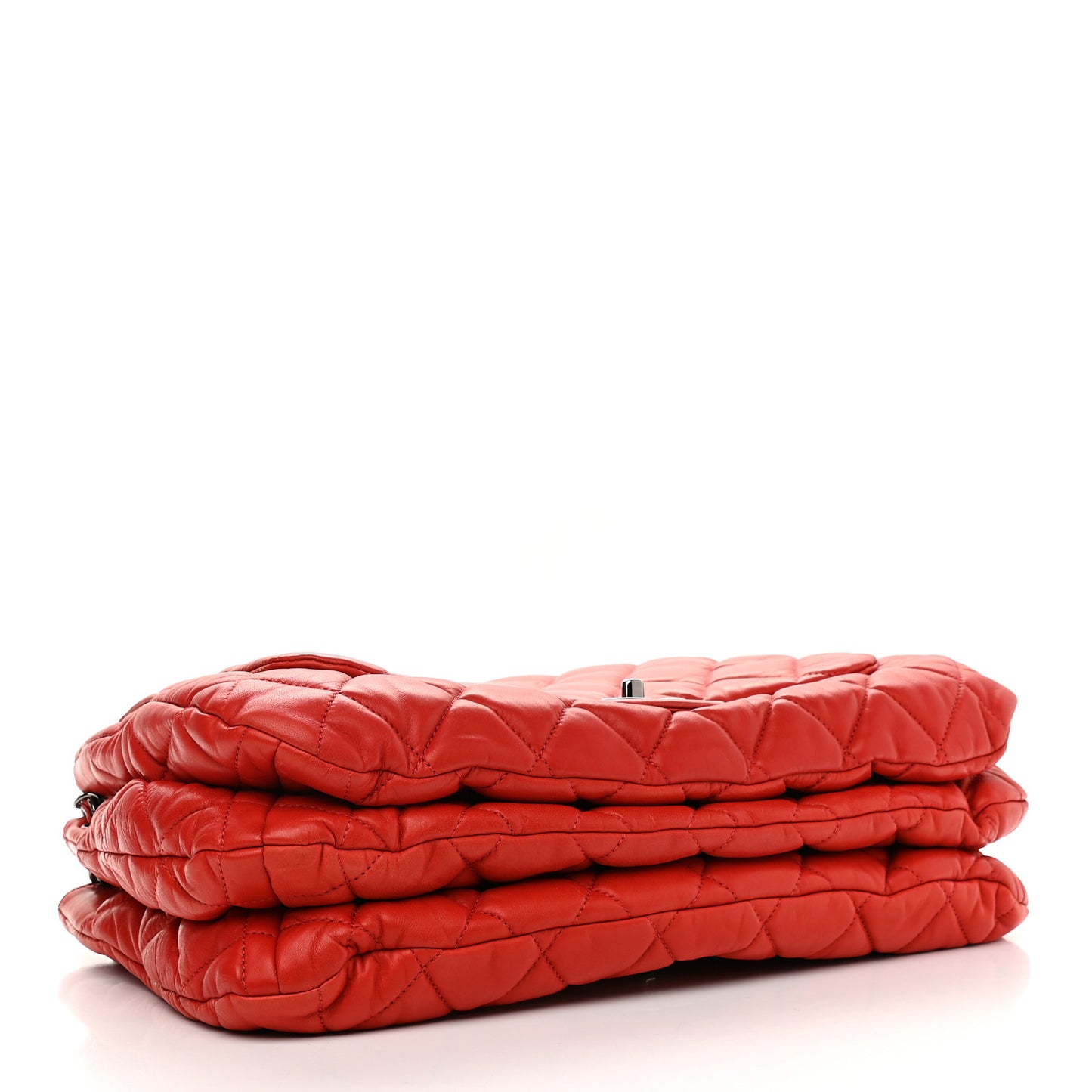 Lambskin Quilted Chanel 3 Maxi Flap Bag Red