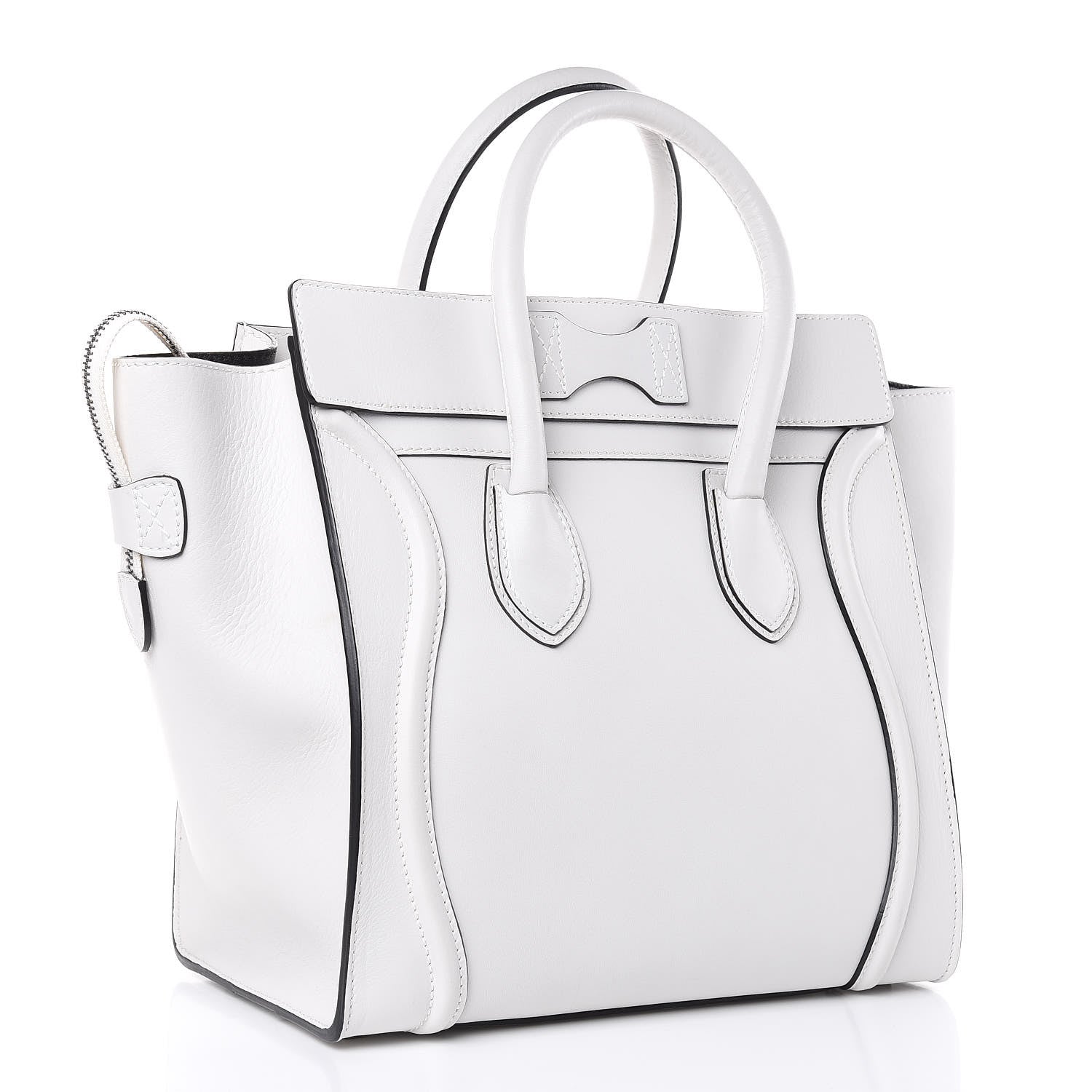 Celine Smooth Calfskin Mini Luggage White 3 of 10