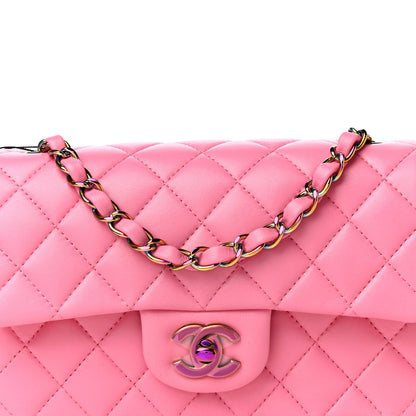 Chanel Lambskin Quilted Mini Rectangular Flap Pink Yellow 8 of 11