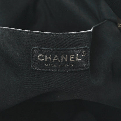 Chanel Crumpled Grained Calfskin Zip and Carry Shopping Tote Black 6 of 11