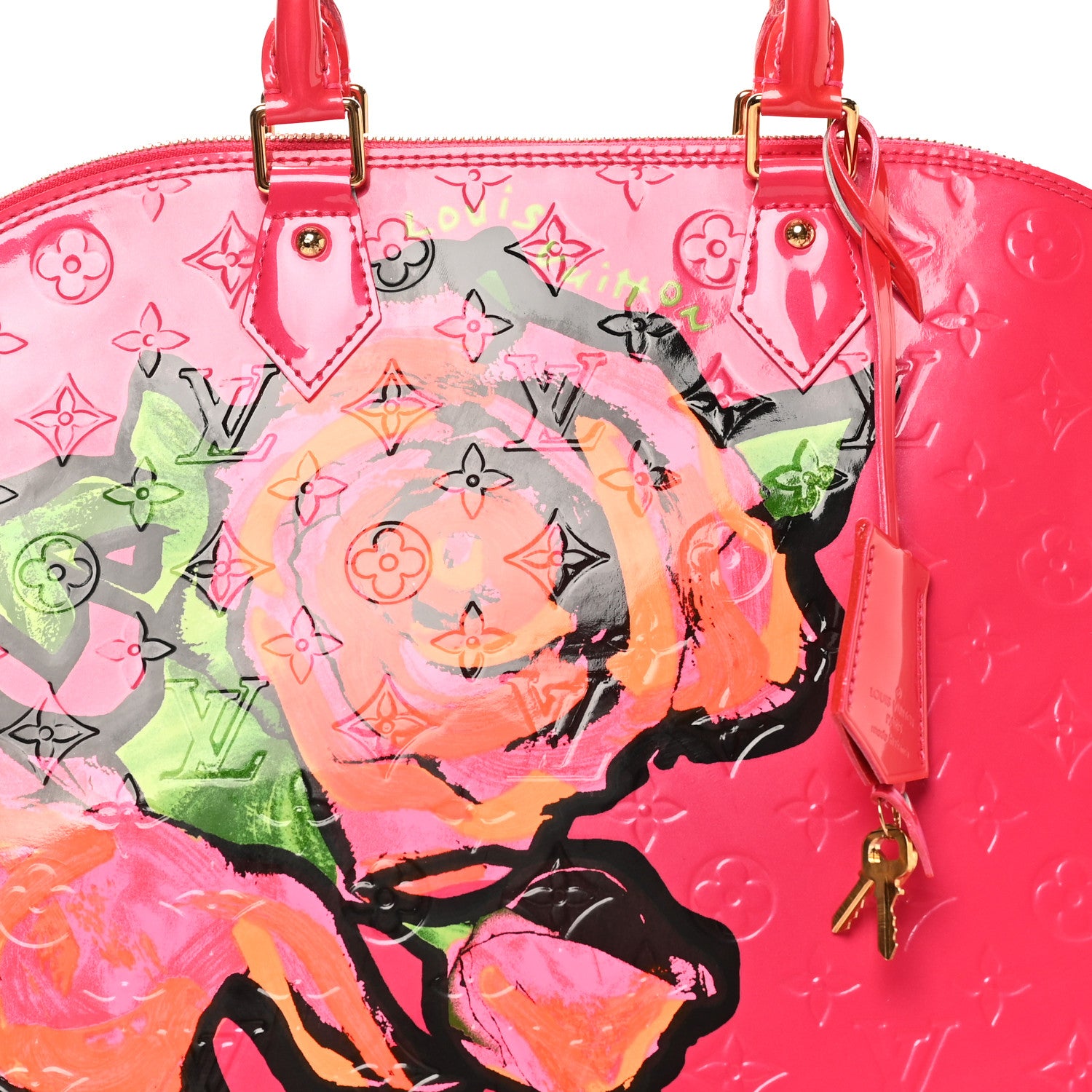 Louis Vuitton Vernis Roses Alma MM Rose Pop 7 of 9