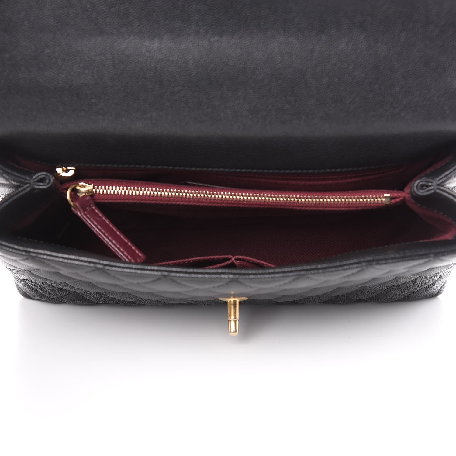 Chanel Caviar Quilted Small Coco Handle Flap Black 5 of 11