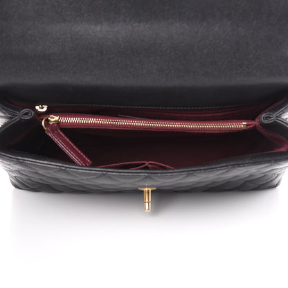 Chanel Caviar Quilted Small Coco Handle Flap Black 5 of 11