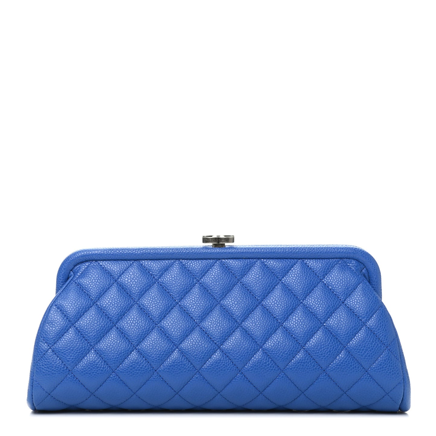 Caviar Quilted Timeless Clutch Blue