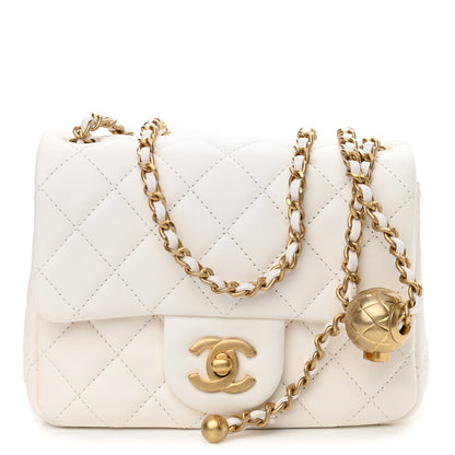 Chanel Lambskin Quilted Mini Pearl Crush Flap White 1 of 11